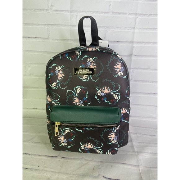 My Hero Academia Deku Izuku Midoriya Chibi All Over Print Mini Backpack Bag NEW main image 8